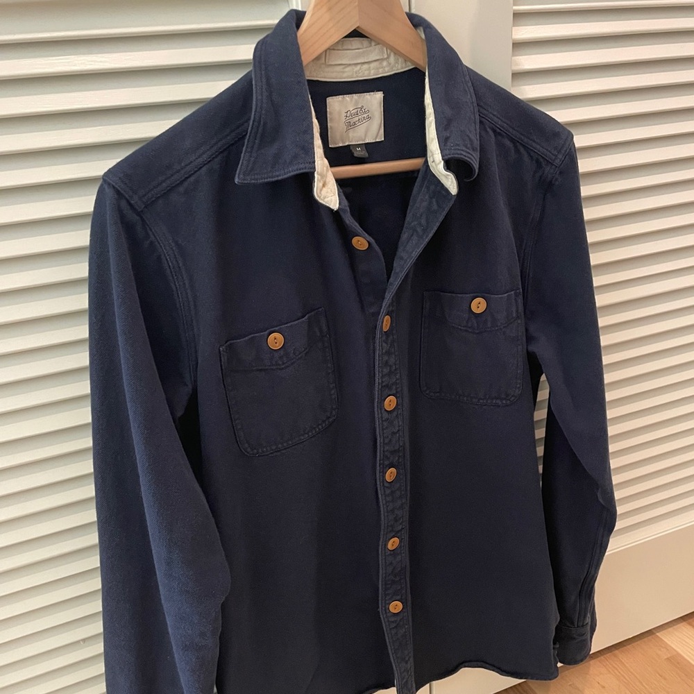 Deus Ex Machina blue button down